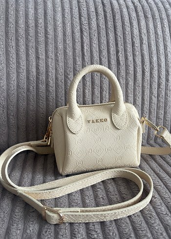Vakko Beyaz Deri Kadın Omuz Çantası - Görsel 4