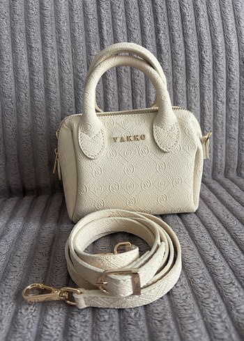 Vakko Beyaz Deri Kadın Omuz Çantası - Görsel 5