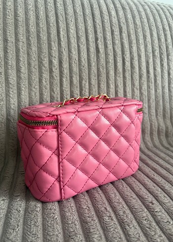 Chanel marka Pembe Zincir Detaylı Deri Kadın Çanta - Görsel 7