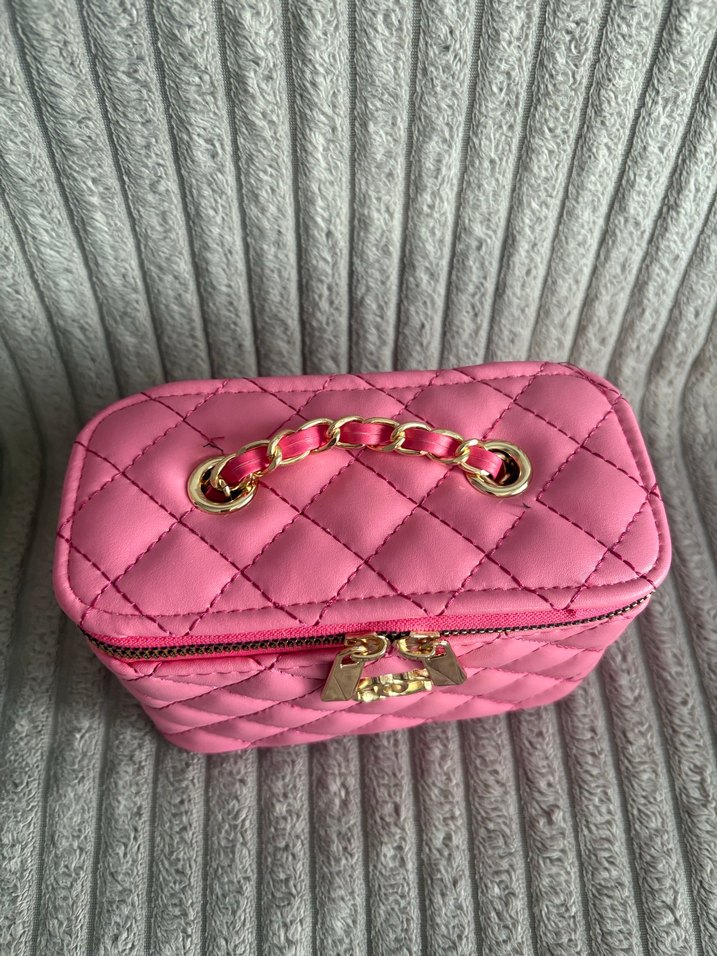 Chanel marka Pembe Zincir Detaylı Deri Kadın Çanta - Görsel 5