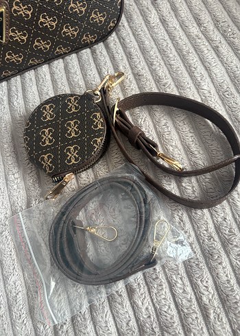 Guess Kahverengi Deri Kadın Çanta - Görsel 6