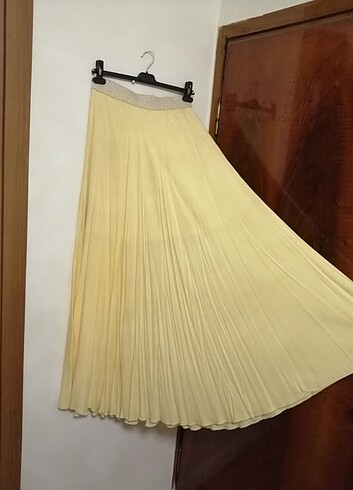 l Beden sarı Renk #Etek #Uzun #Kloş #Batik #Marka #Sarı #Astarlı L
