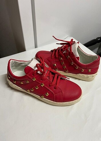 Valentino #Spor #Ayakkabı #Sneakers #Valentino #Kırmızı 37