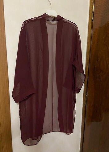 Tasarımcı #Kimono #Şifon #Kap #Bordo #Yeni