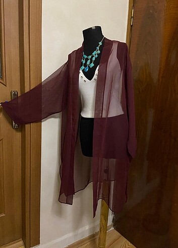 50 Beden bordo Renk #Kimono #Şifon #Kap #Bordo #Yeni