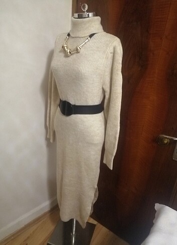 New Look #New #Triko #Yırtmaçlı #Boğazlı #Elbise #Yeni