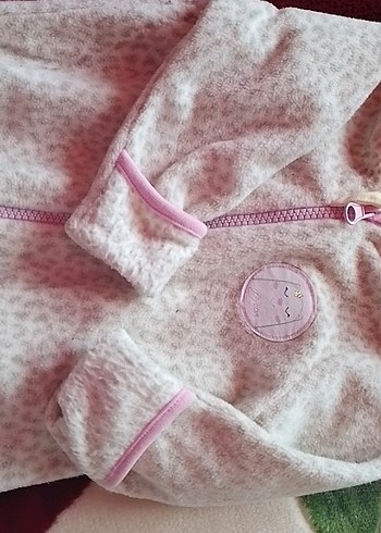 Fermuarlı Pembe Bebek Tulumu - Görsel 3