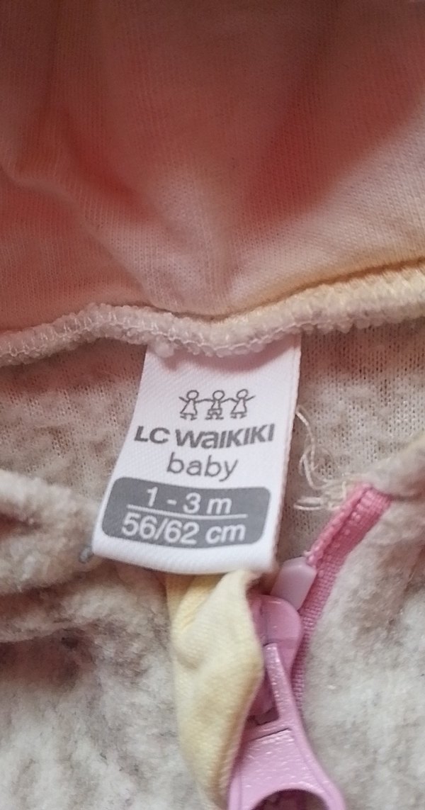 Fermuarlı Pembe Bebek Tulumu - Görsel 5