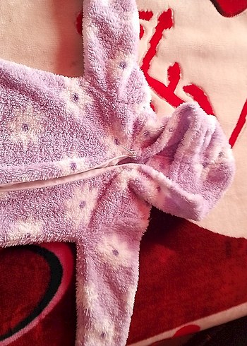 Mor Kürklü Bebek Tulumu - Görsel 2