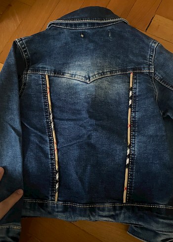 4 Yaş Beden Burberry Koyu Mavi Denim Ceket