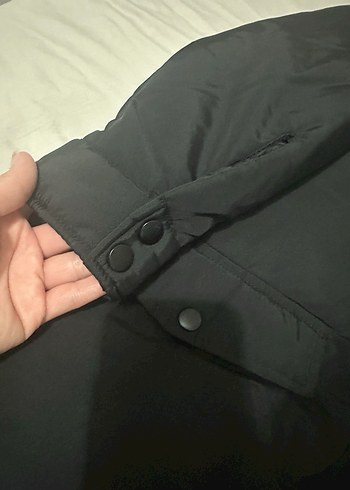 Kürklü Siyah mont - Görsel 3