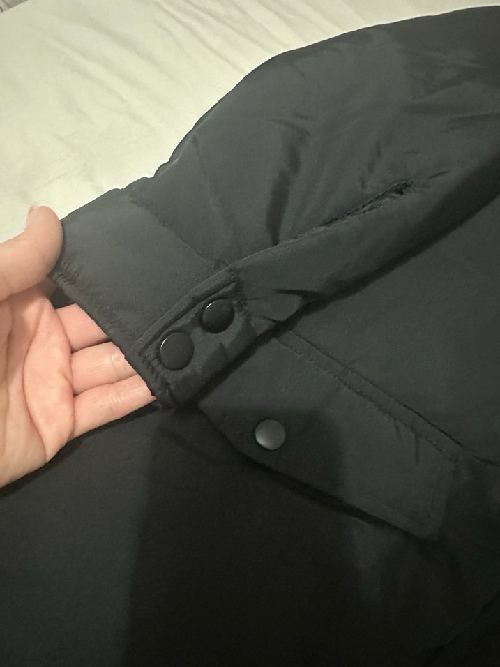 Kürklü Siyah mont - Görsel 3