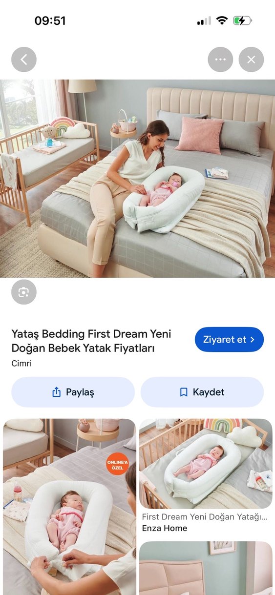 Beyaz Bebek babynest - Görsel 5