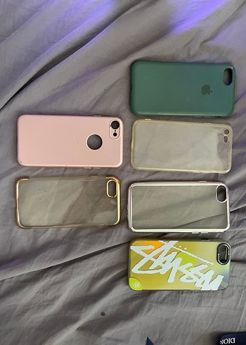 İphone 7 Çok Renkli Parlak Telefon Kılıfları 6 Tane
