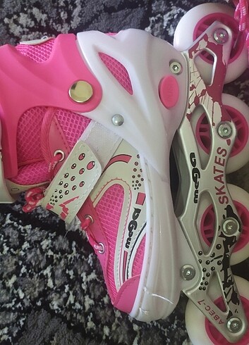 Mega Pembe ışıklı paten