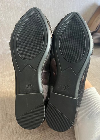 Gri Parlak Kadın Babet Ayakkabı - Görsel 3