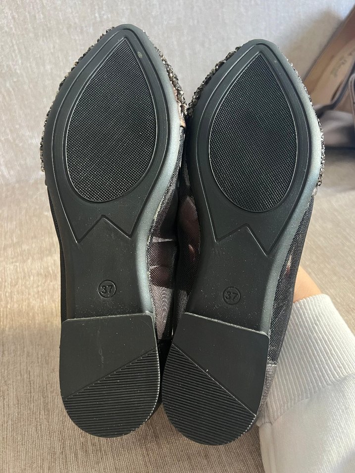 Gri Parlak Kadın Babet Ayakkabı - Görsel 3