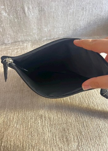 Siyah Süet Tokalı Kadın Portföy Çanta kıraç - Görsel 4