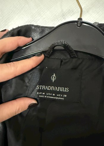 Kadın Siyah Deri Biker Ceket - Görsel 3