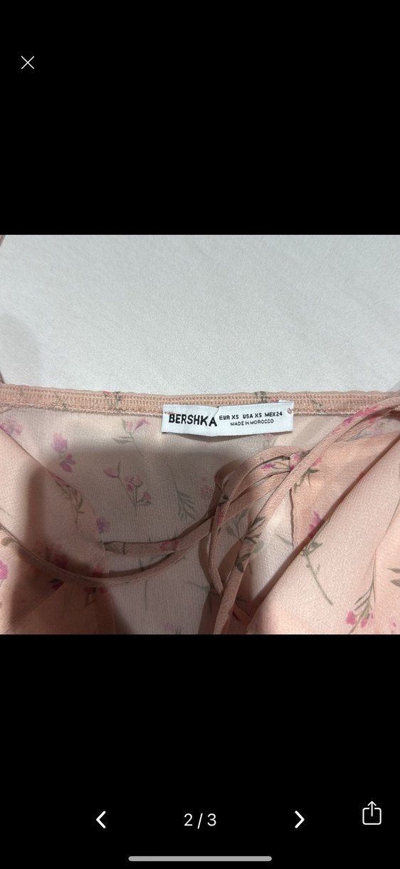 Pembe Fırfırlı Straplez Midi Bluz - Görsel 3