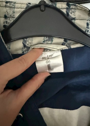 Kadın Mavi Batik Desenli Salaş Ceket - Görsel 2