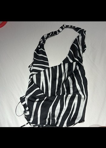 Zebra Desenli Siyah Bebek Önlüğü - Görsel 2