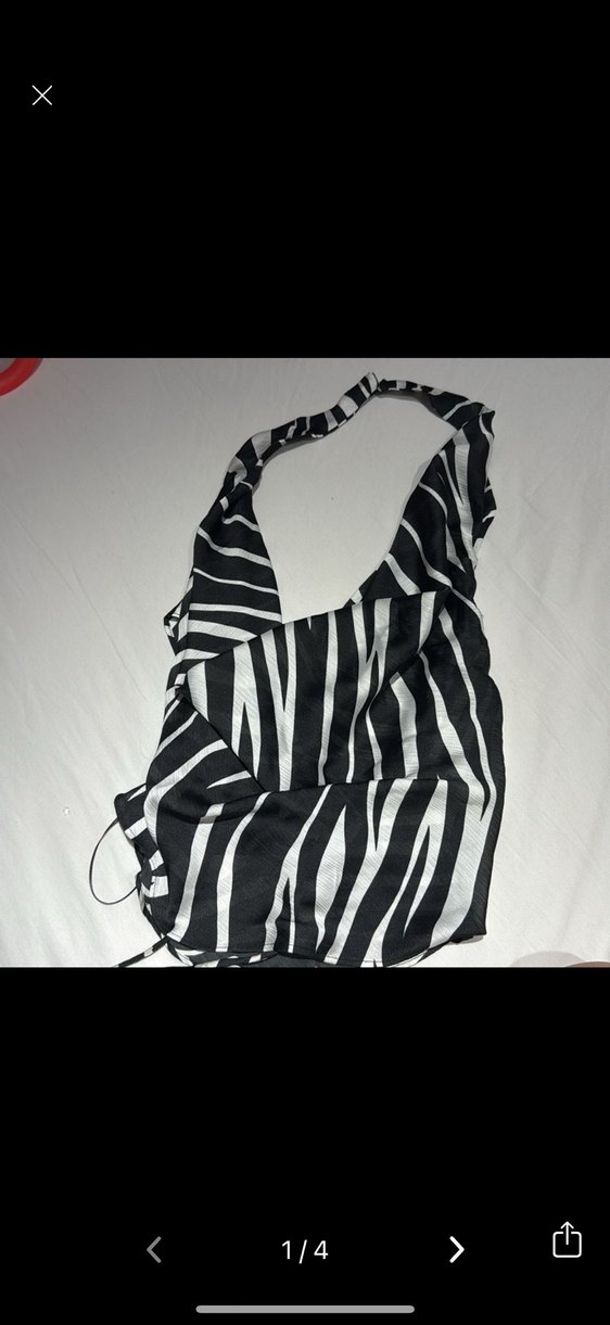 Zebra Desenli Siyah Bebek Önlüğü - Görsel 2