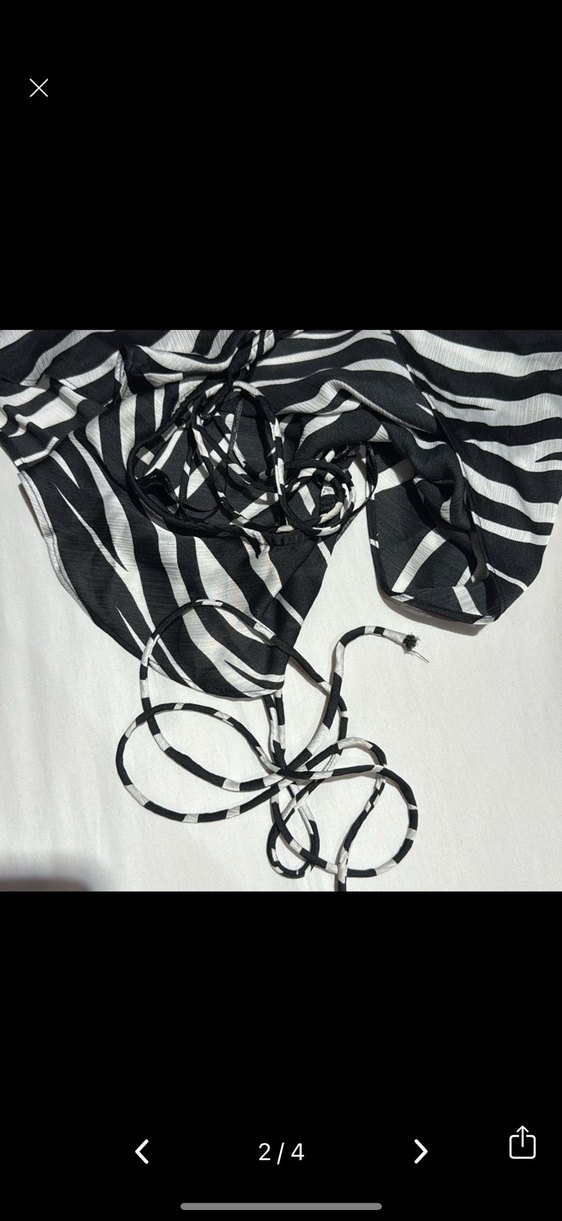 Zebra Desenli Siyah Bebek Önlüğü - Görsel 3