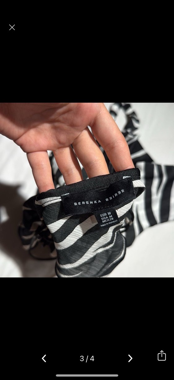 Zebra Desenli Siyah Bebek Önlüğü - Görsel 4