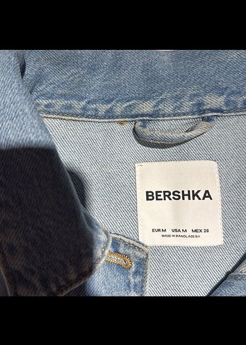 Düğmeli Kısa Mavi Denim Ceket - Görsel 3