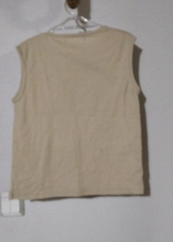 H&M Bej Baskılı Erkek Çocuk Kolsuz Tişört