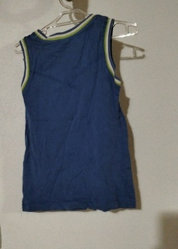 H&M Erkek Çocuk Mavi Kolsuz Rock Punk Tişört