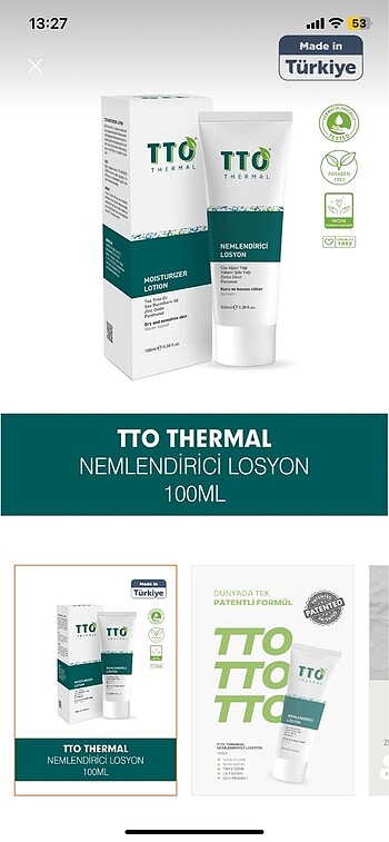 TTO NEMLENDİRİCİ KREM