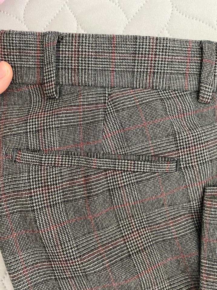 Gri  erkek Kumaş Pantolon - Görsel 2