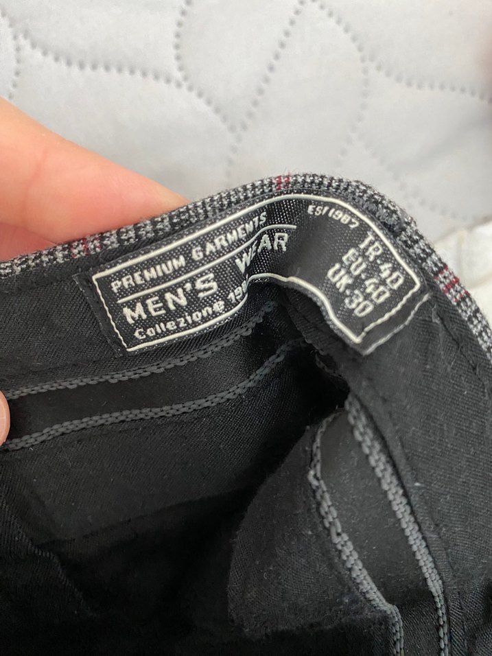 Gri  erkek Kumaş Pantolon - Görsel 4