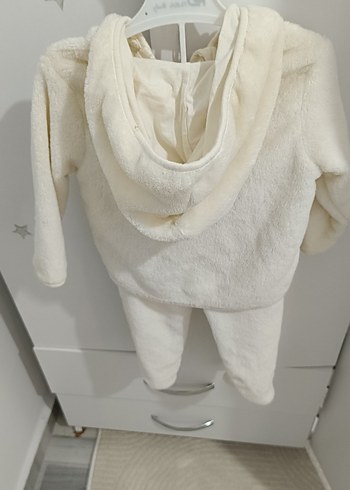 Beyaz Bebek Erkek Polar Tulum - Görsel 4