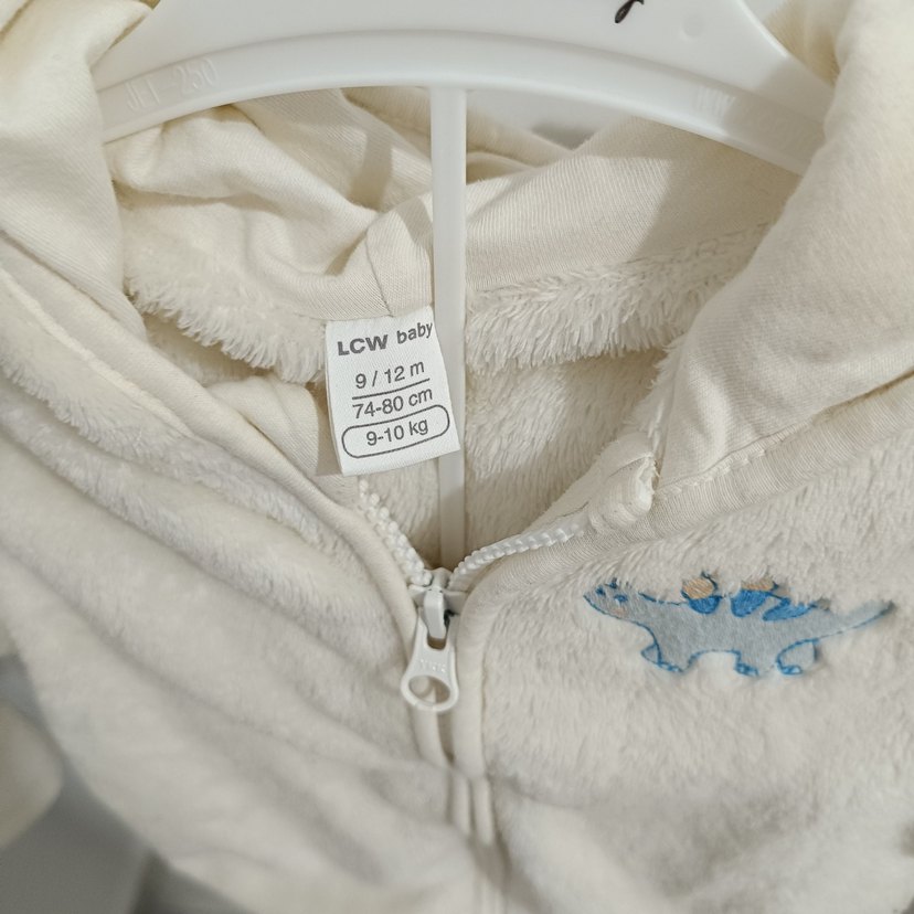 Beyaz Bebek Erkek Polar Tulum - Görsel 2