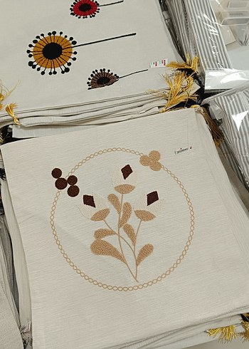 Bohem Çok Renkli Desenli Gri Kırlent - Görsel 6