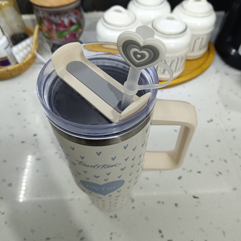 Bej Kalpli Kapaklı Termos Kupa - Görsel 2