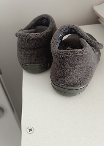 vicco Gri Erkek Çocuk Sıcak Terlikler Cırt Cırtlı - Görsel 4