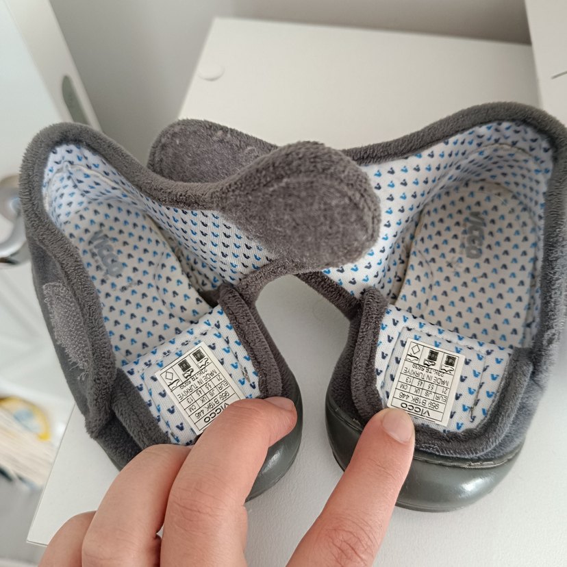 vicco Gri Erkek Çocuk Sıcak Terlikler Cırt Cırtlı - Görsel 3