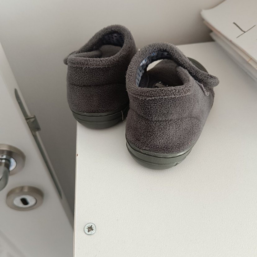 vicco Gri Erkek Çocuk Sıcak Terlikler Cırt Cırtlı - Görsel 4