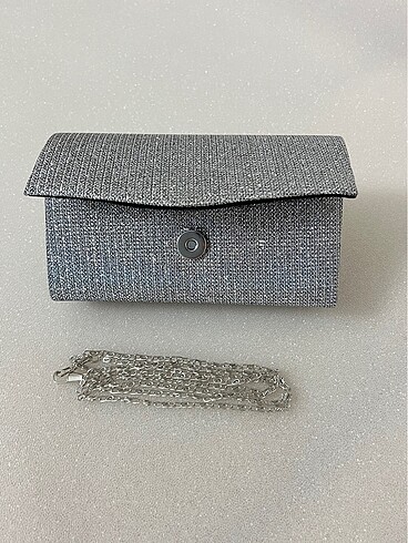 mini silver kumaş abiye çanta