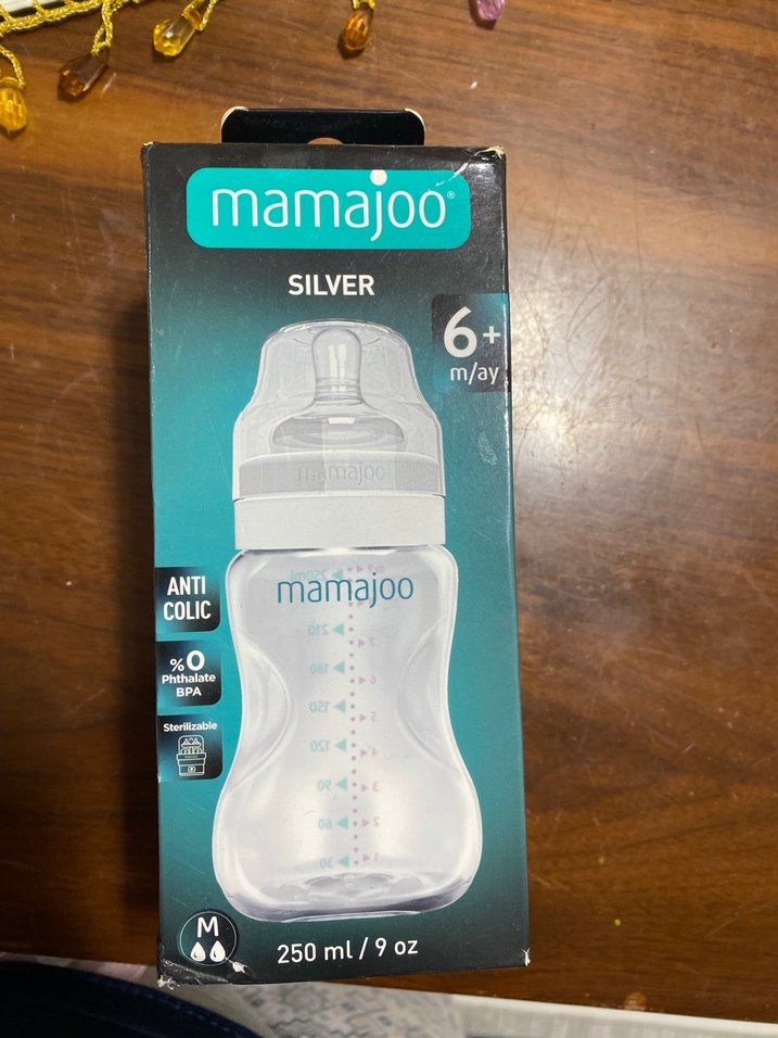 Mamajoo 250 ml Bebek Biberonu - Gri/Beyaz - Görsel 2