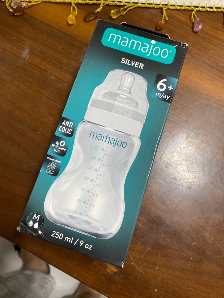 Mamajoo 250 ml Bebek Biberonu - Gri/Beyaz - Görsel 4