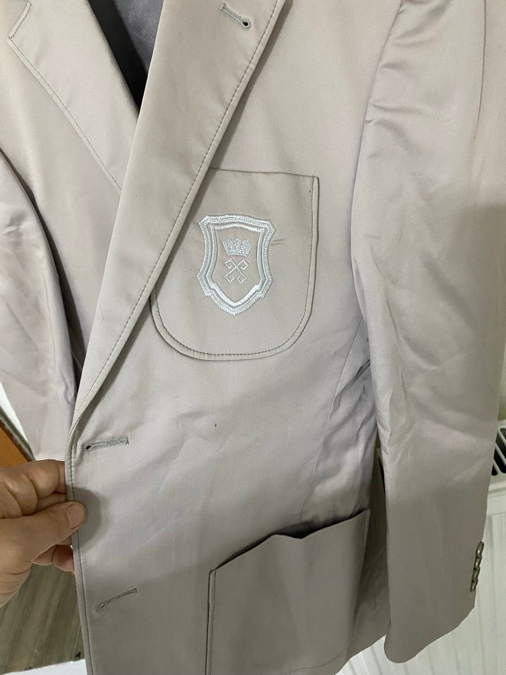Düğmeli Gri Erkek Ceket, Klasik Kesim — görsel 6/8