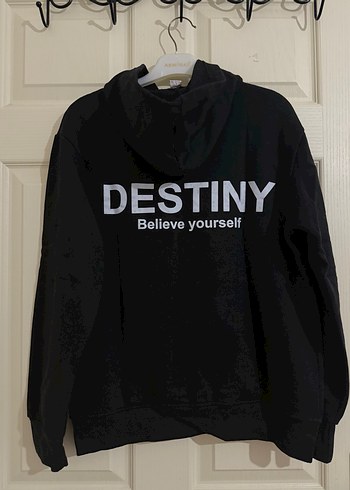 Siyah Kapüşonlu Kadın Sweatshirt - Görsel 2