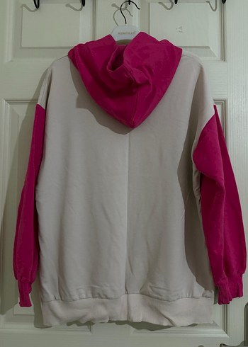 Pembe kapüşonlu Barbie baskılı sweatshirt - Görsel 2