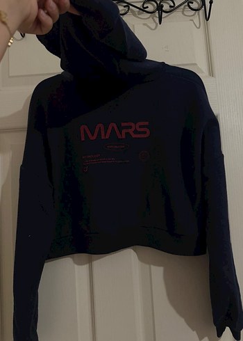 Kadın lacivert Kapüşonlu Sweatshirt - Görsel 2