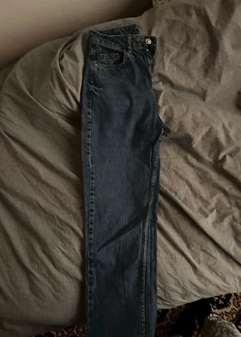 DeFacto Düğmeli Mavi Kadın Kot Pantolon - Görsel 4